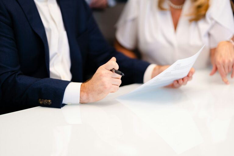 Couple discussing estate planning